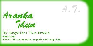 aranka thun business card
